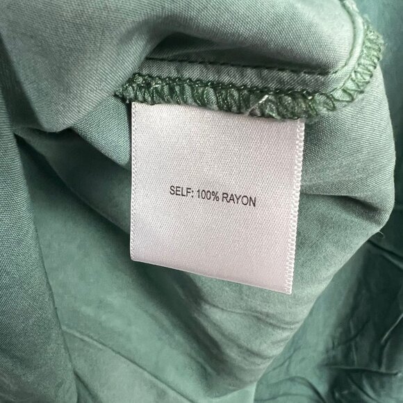 Jane & Delancey Green Notched Neck Roll Tab Long Sleeve Top 2X cg - Picture 5 of 6